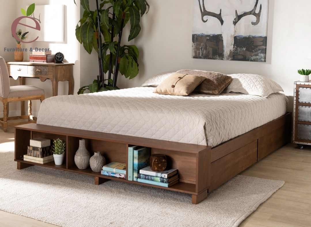 Mẫu giường ngủ gỗ lim vô cùng độc đáo