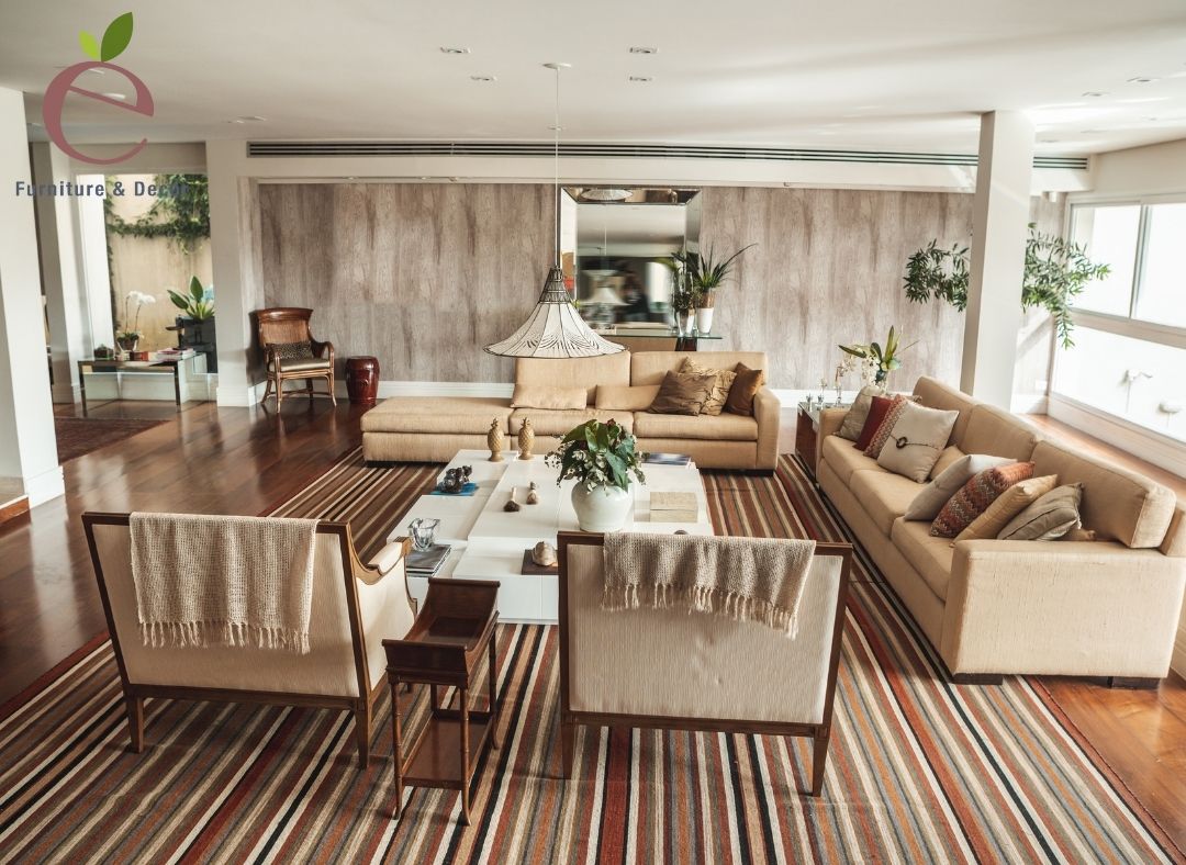 Phong cách hiện đại tạo ấn tượng độc đáo trong cách trang trí phòng khách đẹp