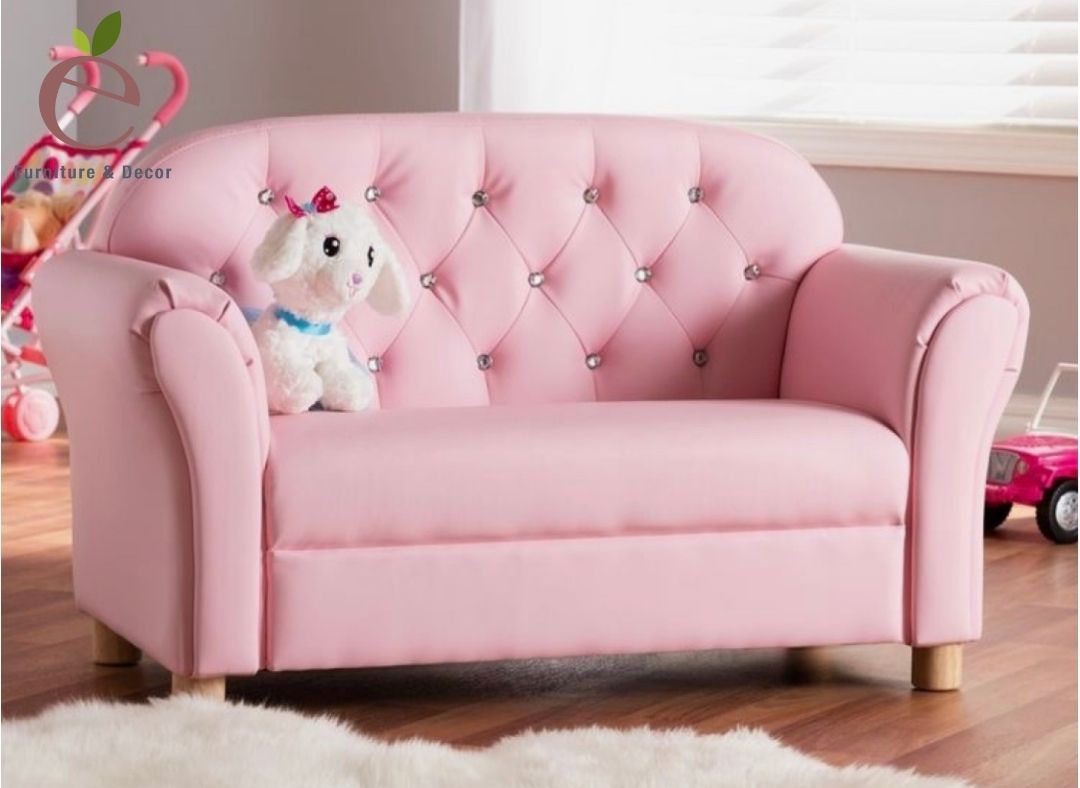 ghế sofa màu hồng dành cho các bé yêu nữ