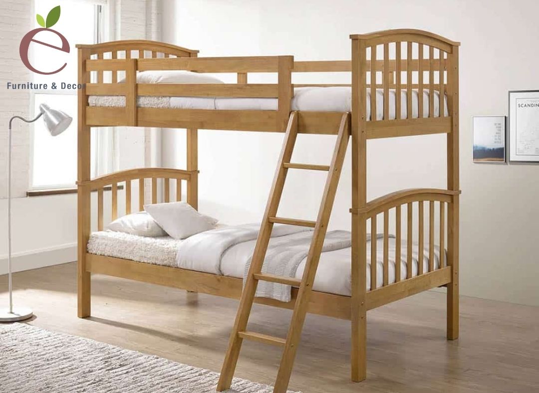 Mẫu giường tầng gỗ sồi nga độc đáo 