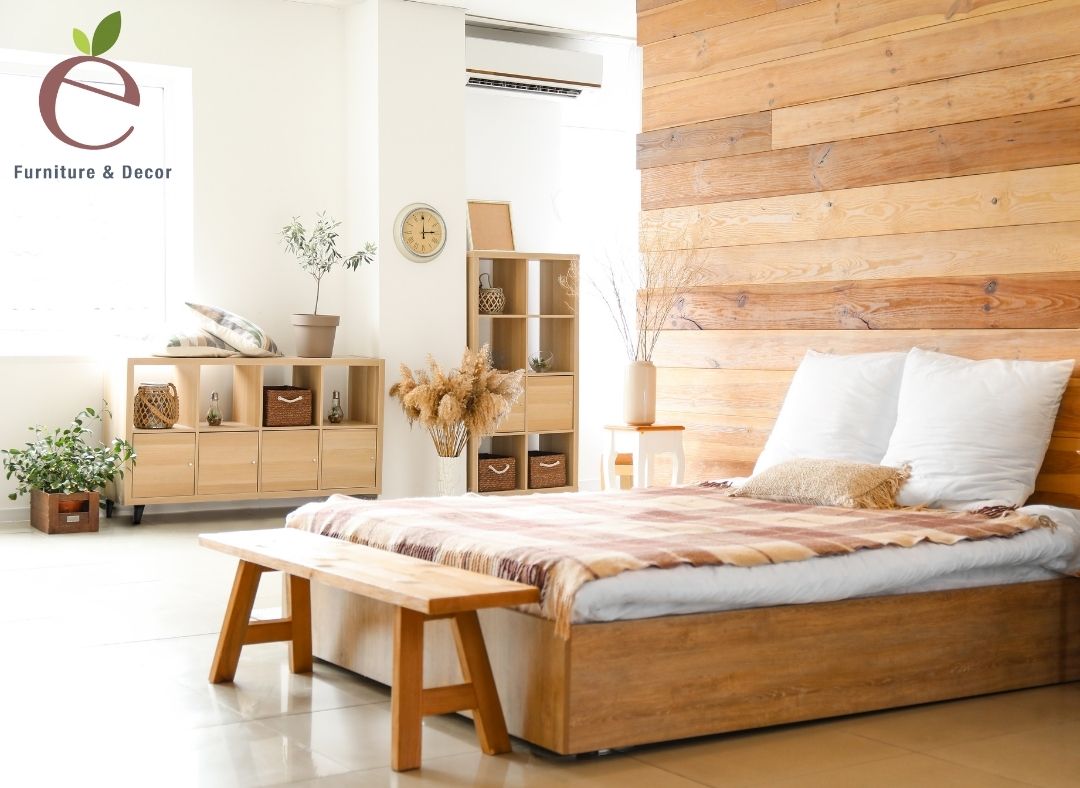 Mẫu kệ gỗ trang trí phòng ngủ ấn tượng 