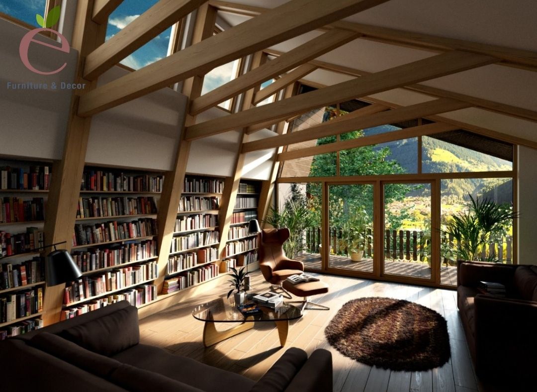 Phòng đọc sách với ý tưởng thiết kế sang trọng cho bạn