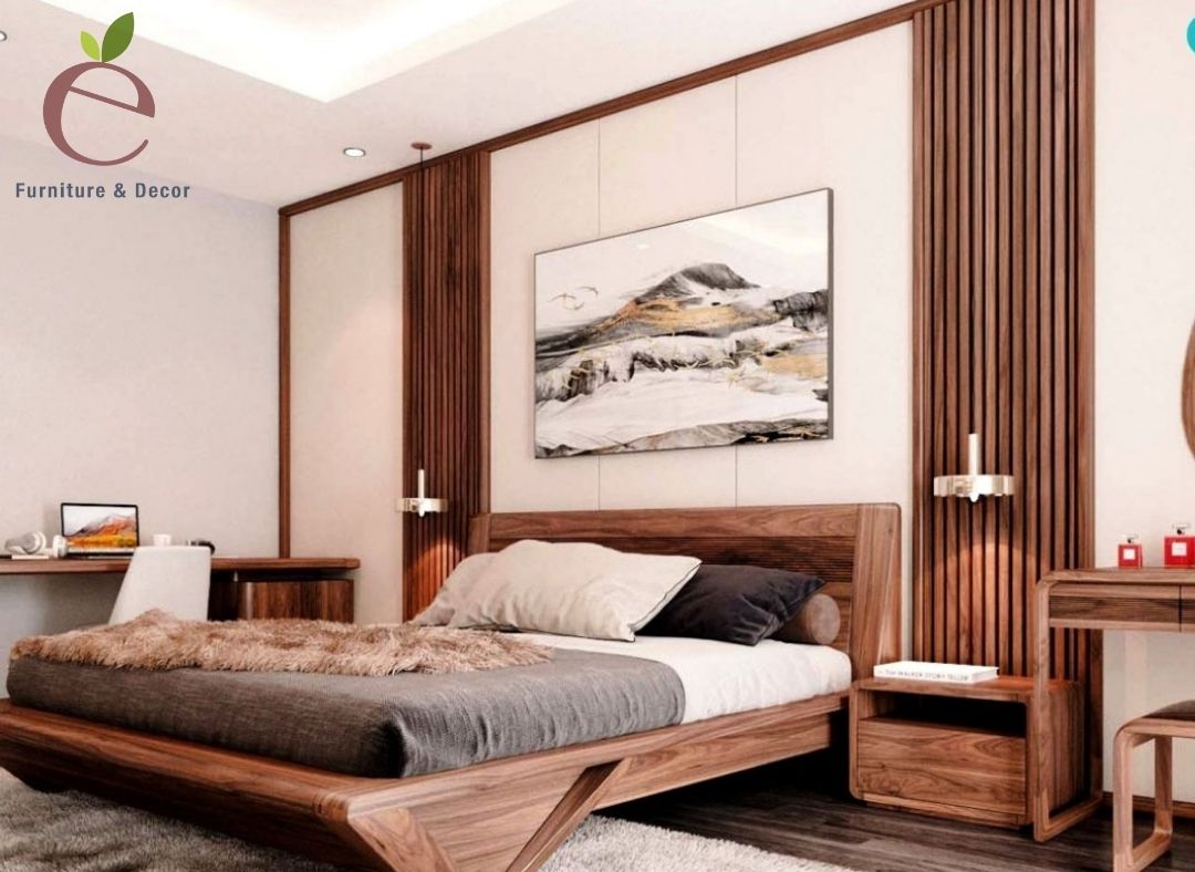 Phòng ngủ cố trang Trung Quốc được thiết kế với chất liệu gỗ sang trọng 