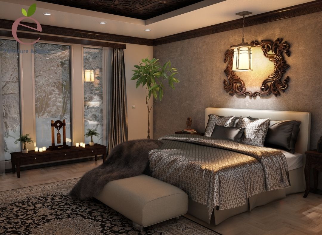 Thiết kế trần nhà là yếu tố vô cùng quan trọng cho căn phòng ngủ của vợ chồng 