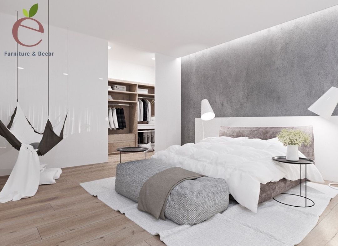 Phòng ngủ màu xám trắng là sự lựa chọn tuyệt vời dành cho bạn