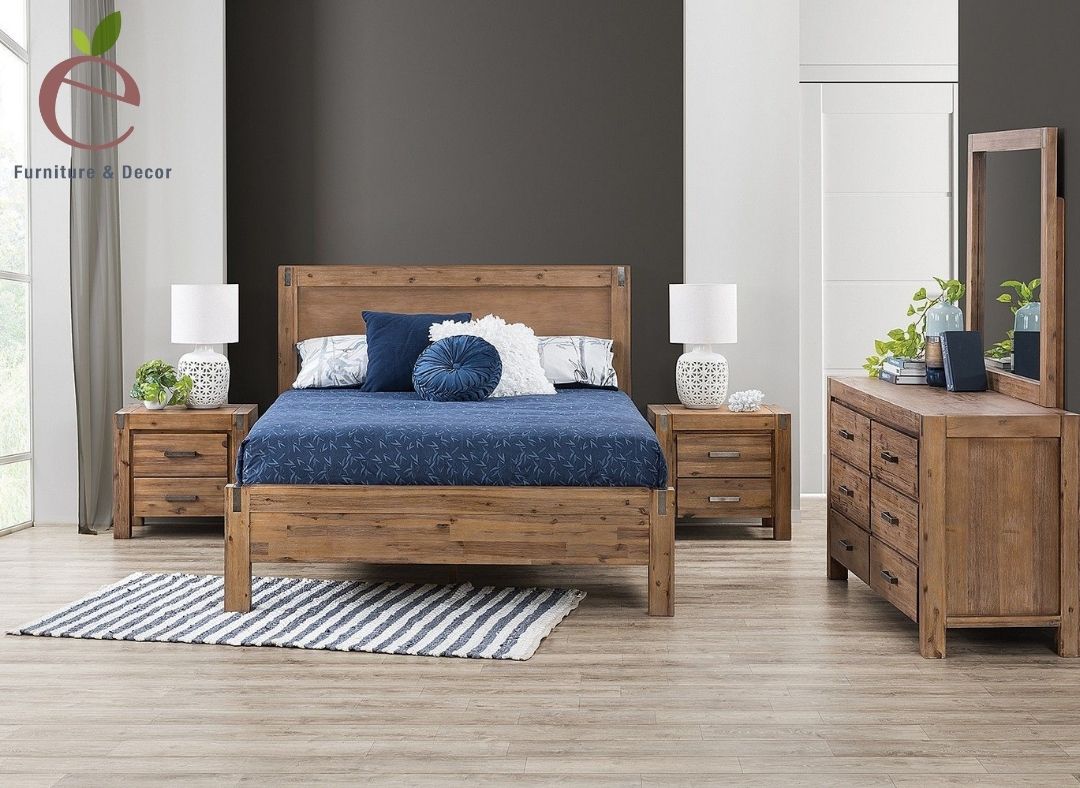 Sự bền chắc và sang tọng của chiếc táp đầu giường được kiến tạo bởi chất liệu gỗ tự nhiên